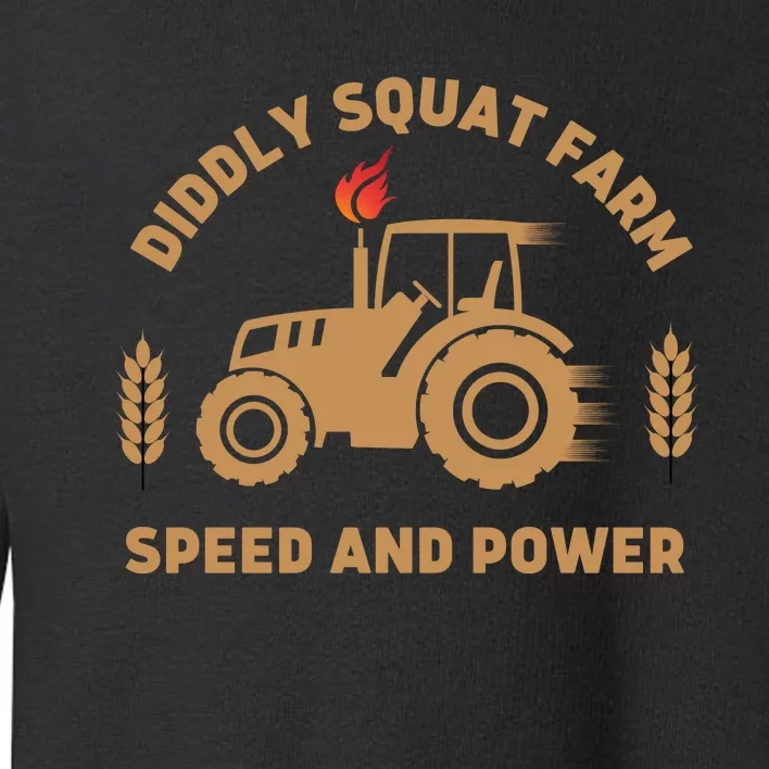 Diddly Squat Farm Speed And Power Tractor Design Toddler Sweatshirt