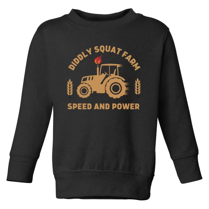 Diddly Squat Farm Speed And Power Tractor Design Toddler Sweatshirt