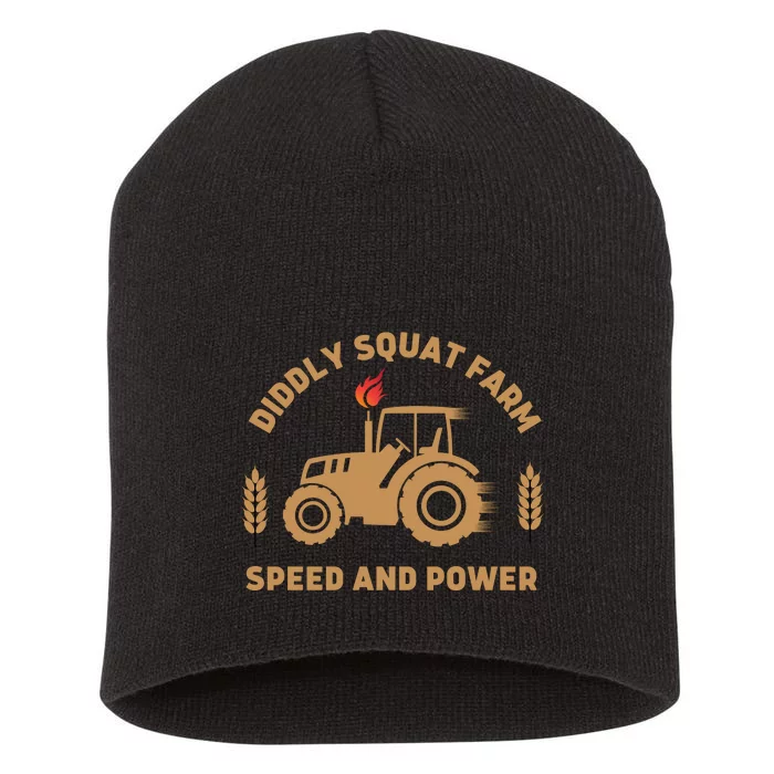 Diddly Squat Farm Speed And Power Tractor Design Short Acrylic Beanie