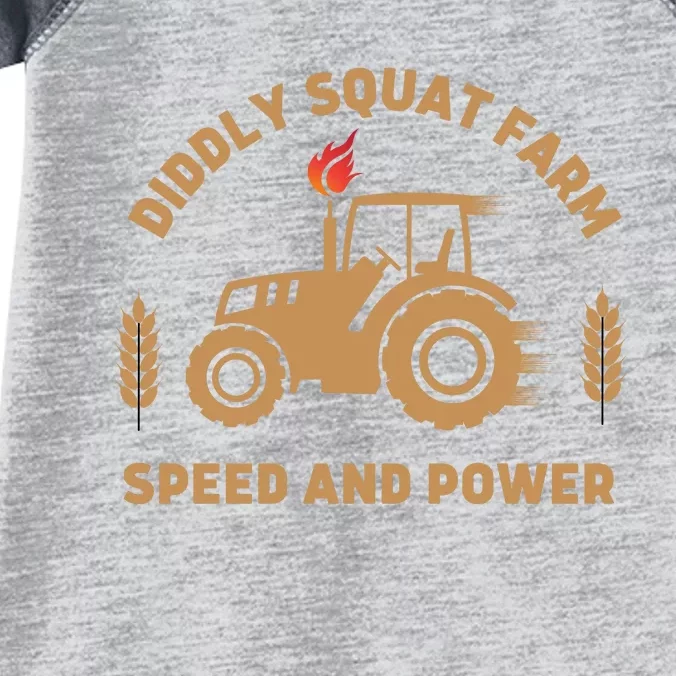 Diddly Squat Farm Speed And Power Tractor Design Infant Baby Jersey Bodysuit