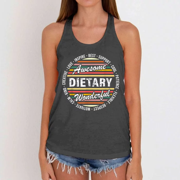 Dietary Shirts Food Service Week Dietary Appreciation Gifts Women's Knotted Racerback Tank