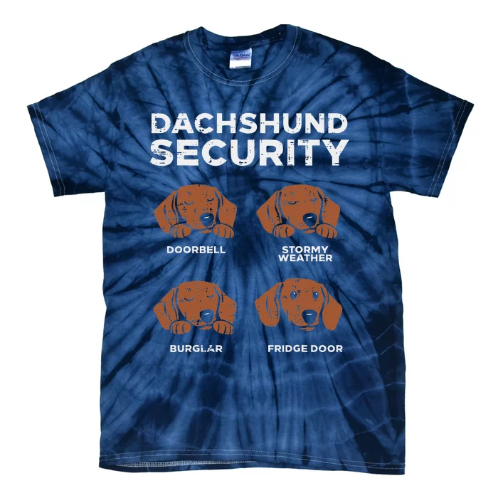 Dachshund Security Funny Wiener Weiner Dog Lover Owner Gift Tie-Dye T-Shirt