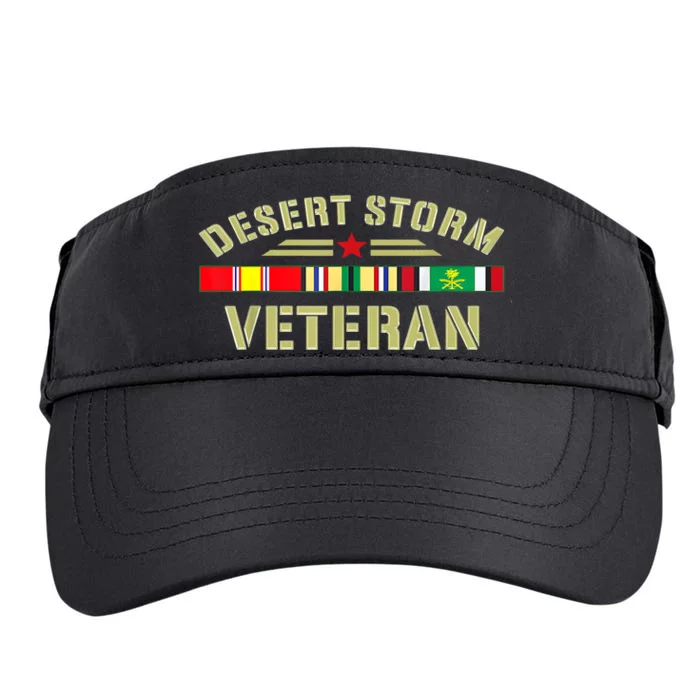 Desert Storm Flag Veteran Day Gift Adult Drive Performance Visor