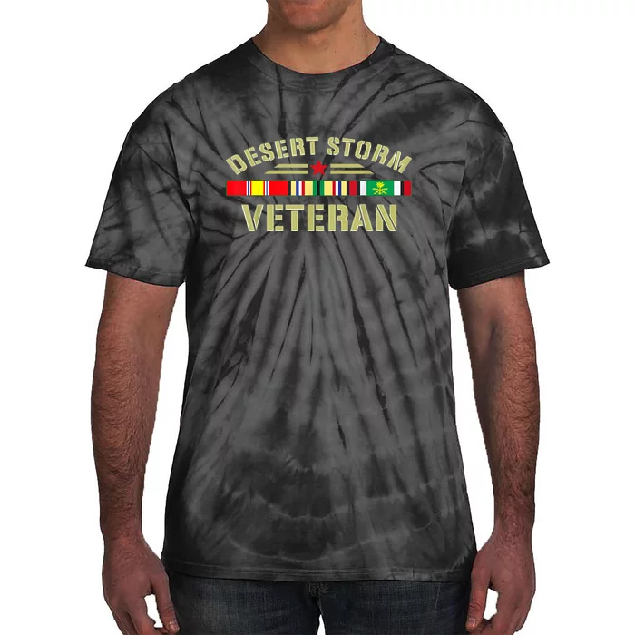 Desert Storm Flag Veteran Day Gift Tie-Dye T-Shirt