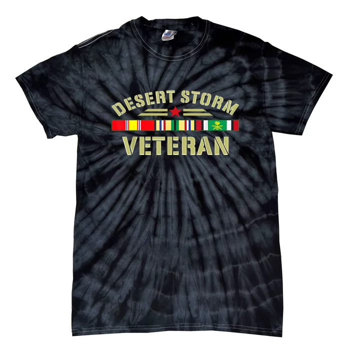 Desert Storm Flag Veteran Day Gift Tie-Dye T-Shirt