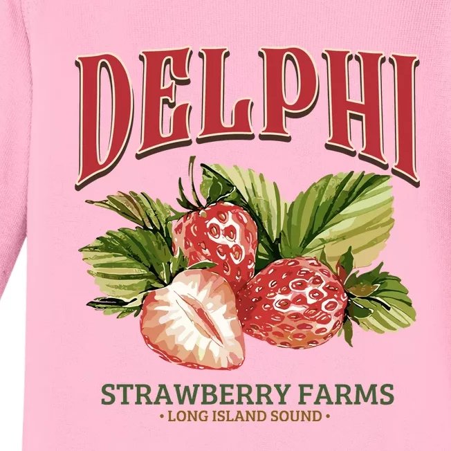 Delphi Strawberry Farms Baby Long Sleeve Bodysuit