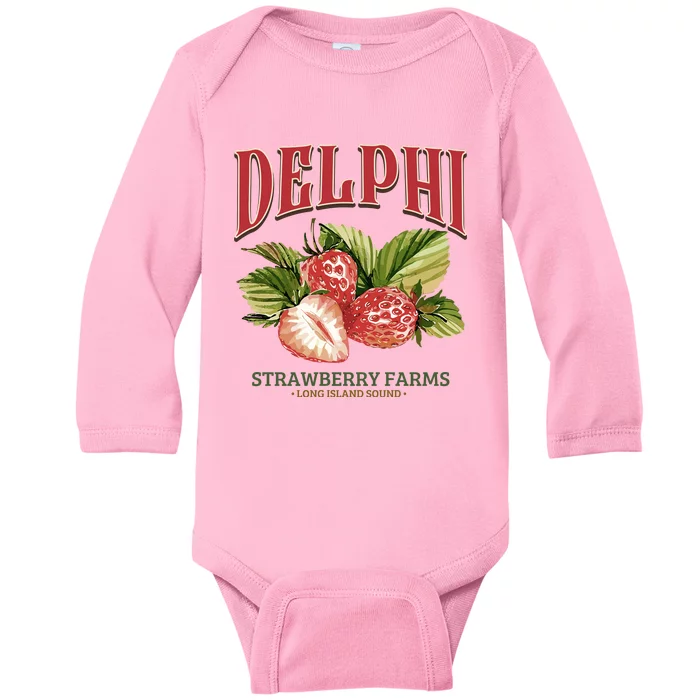 Delphi Strawberry Farms Baby Long Sleeve Bodysuit