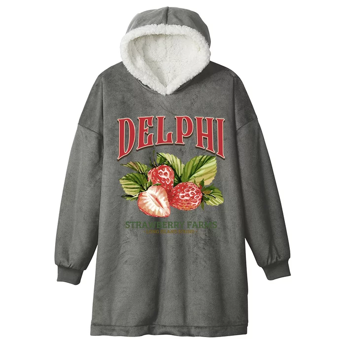 Delphi Strawberry Farms Hooded Wearable Blanket