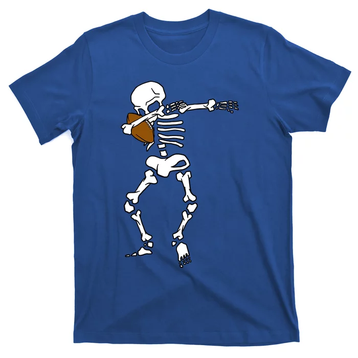 Dabbing Skeleton Football Funny Halloween Dab Costume Gift T-Shirt