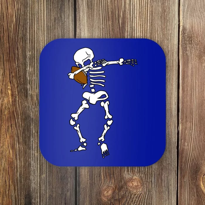 Dabbing Skeleton Football Funny Halloween Dab Costume Gift Coaster