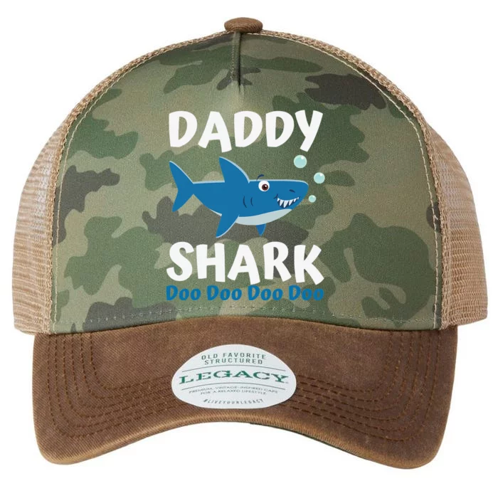 Daddy Shark Fathers Day Gift from Wife Son Daughter Legacy Tie Dye Trucker Hat