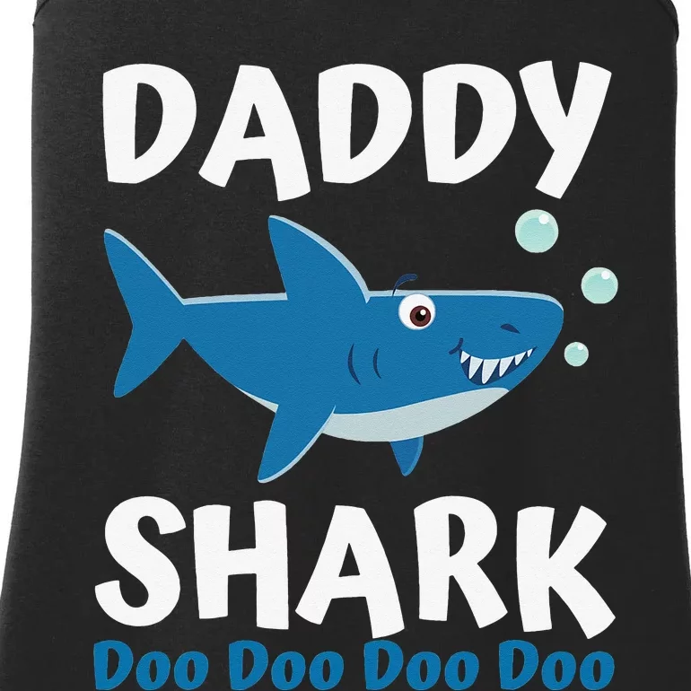 Daddy Shark Fathers Day Gift from Wife Son Daughter Ladies Essential Tank