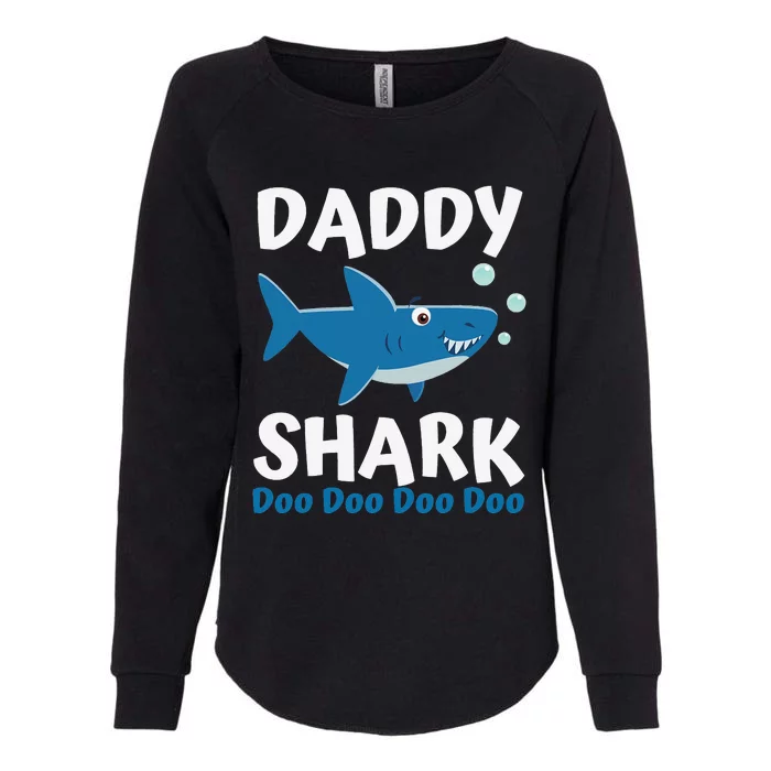 Daddy Shark Fathers Day Gift from Wife Son Daughter Womens California Wash Sweatshirt