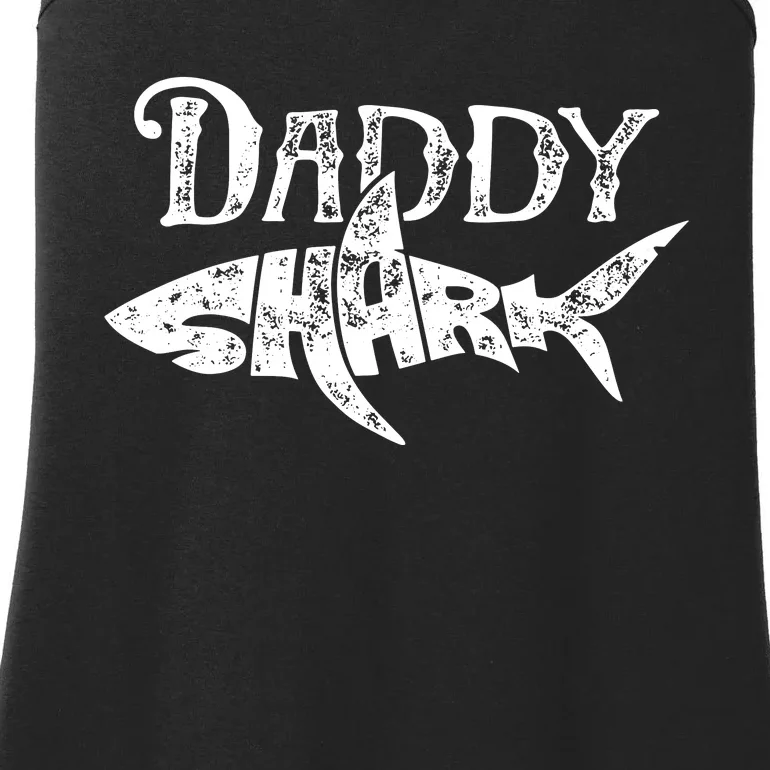 Daddy Shark Fathers Day Gifts Family Matching Dad Ladies Essential Tank