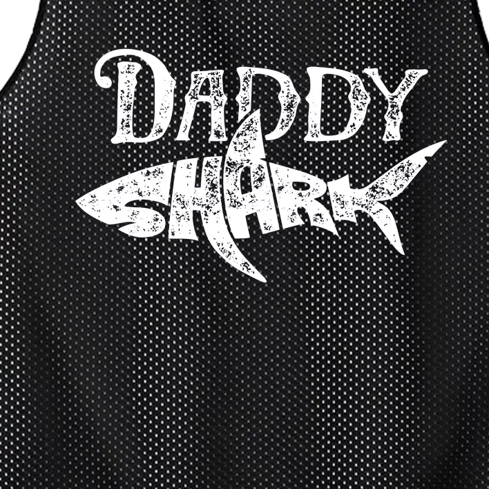 Daddy Shark Fathers Day Gifts Family Matching Dad Mesh Reversible Basketball Jersey Tank