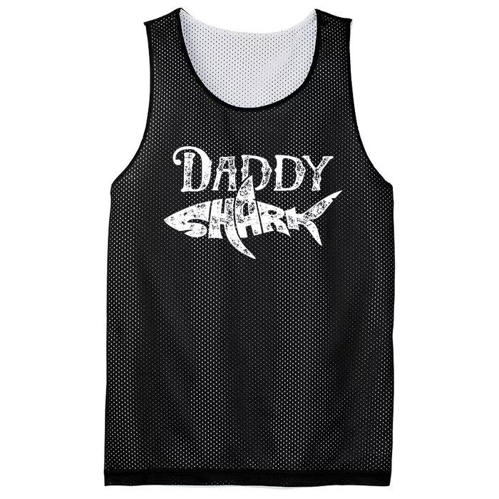 Daddy Shark Fathers Day Gifts Family Matching Dad Mesh Reversible Basketball Jersey Tank