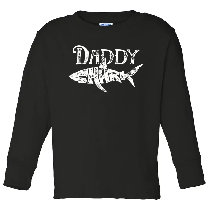 Daddy Shark Fathers Day Gifts Family Matching Dad Toddler Long Sleeve Shirt