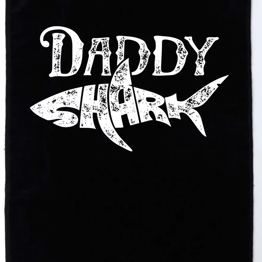 Daddy Shark Fathers Day Gifts Family Matching Dad Platinum Collection Golf Towel