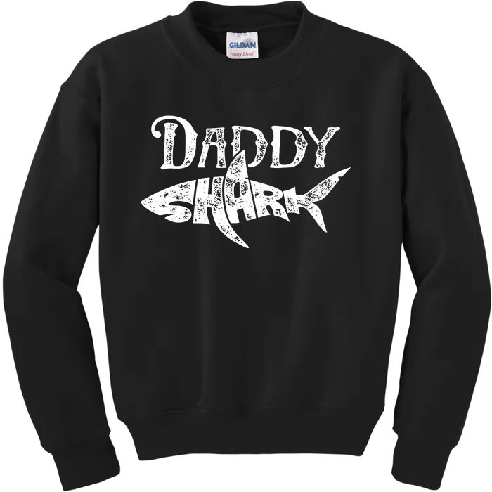 Daddy Shark Fathers Day Gifts Family Matching Dad Kids Sweatshirt