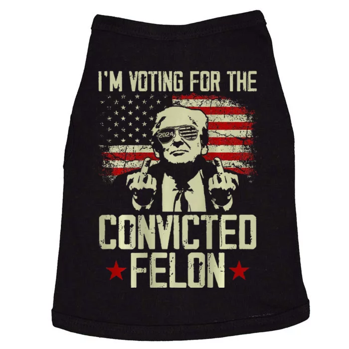 Double Sided Front And Back IM Voting Convicted Felon 2024 Doggie Tank