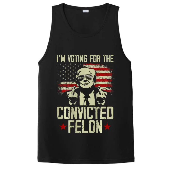 Double Sided Front And Back IM Voting Convicted Felon 2024 Performance Tank