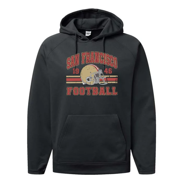 Distressed San Francisco Football Performance Fleece Hoodie