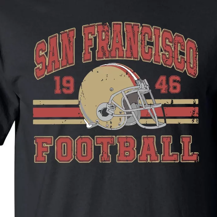 Distressed San Francisco Football Tall T-Shirt