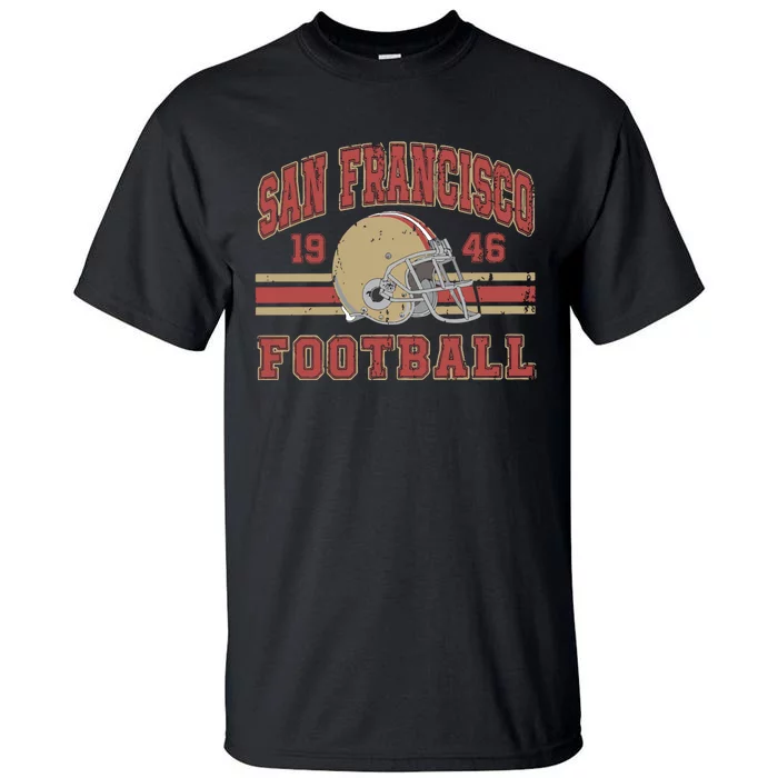 Distressed San Francisco Football Tall T-Shirt