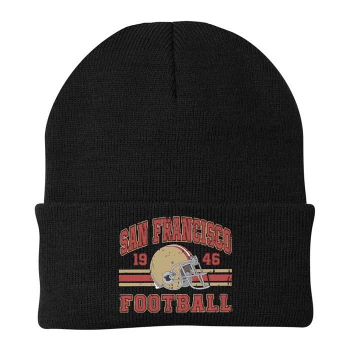 Distressed San Francisco Football Knit Cap Winter Beanie