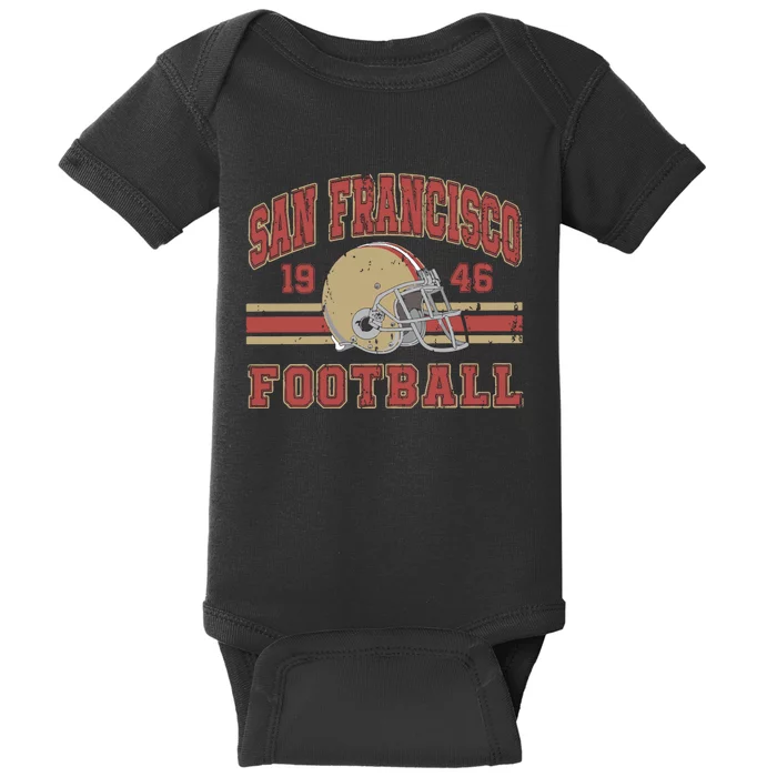 Distressed San Francisco Football Baby Bodysuit