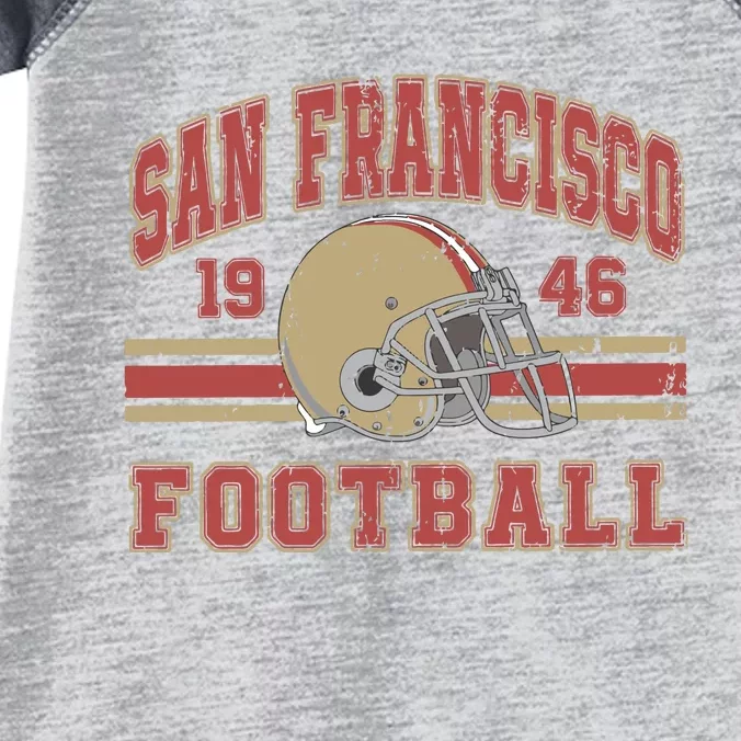 Distressed San Francisco Football Infant Baby Jersey Bodysuit