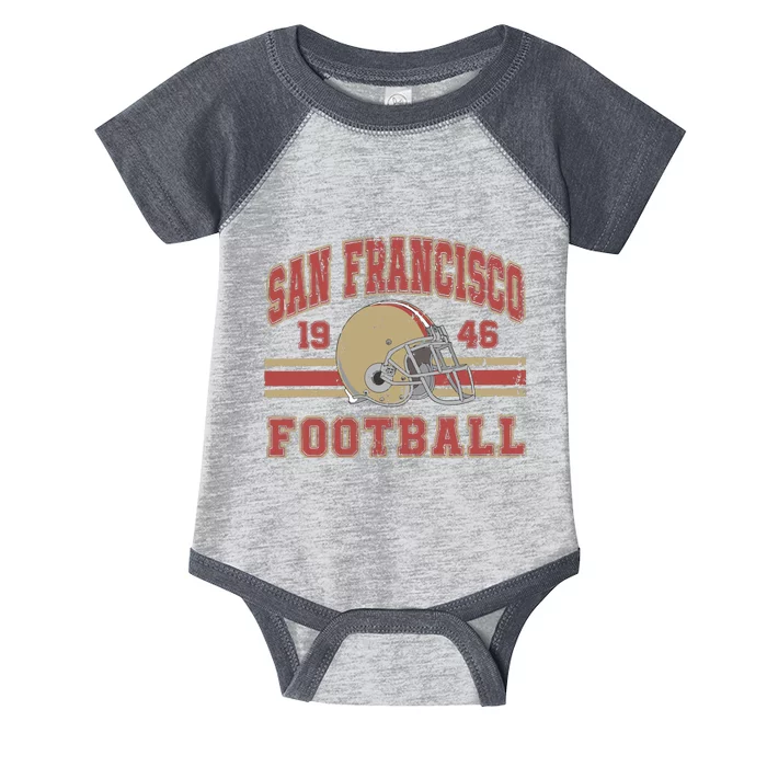 Distressed San Francisco Football Infant Baby Jersey Bodysuit