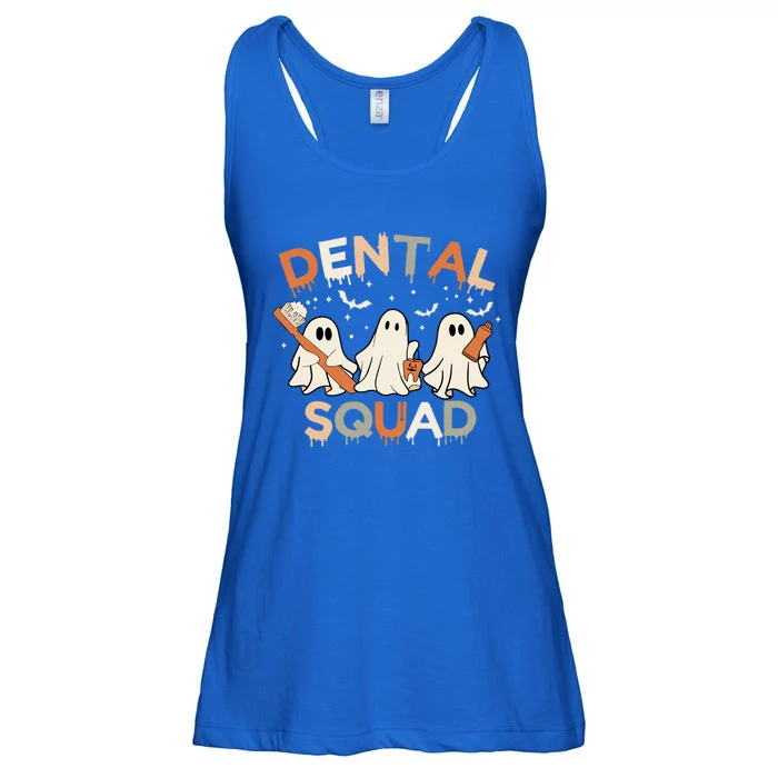 Dental Squad Funny Boo Teeth Dentists Halloween Retro Groovy Gift Ladies Essential Flowy Tank