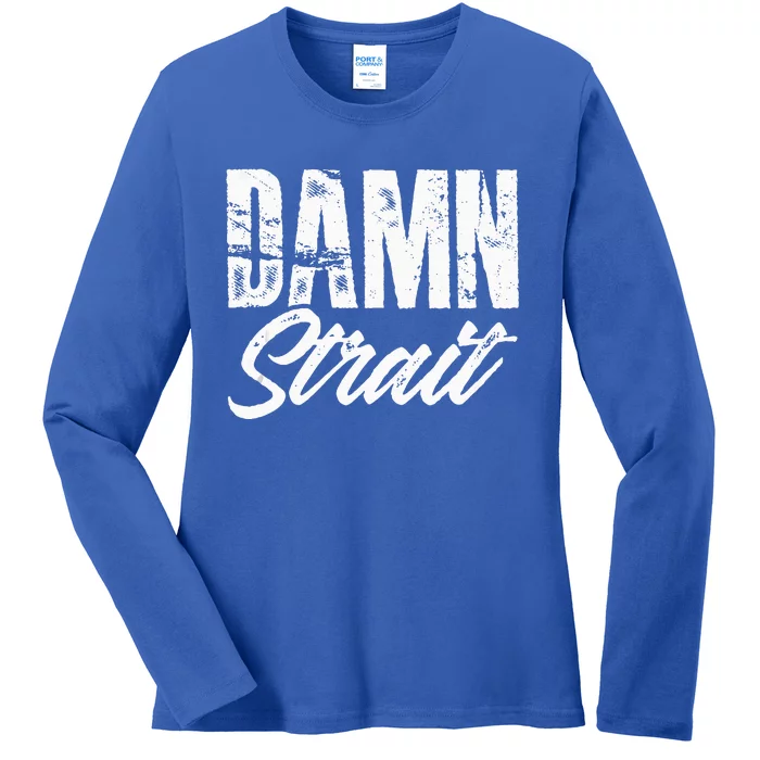 Damn S.T.R.A.I.T Folk Style Western Country Music Ladies Long Sleeve Shirt