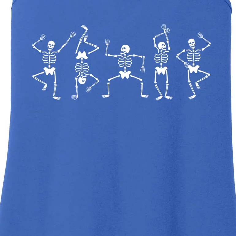 Dancing Skeletons Fun Halloween Pumpkin Spice Witch Graphic Gift Ladies Essential Tank