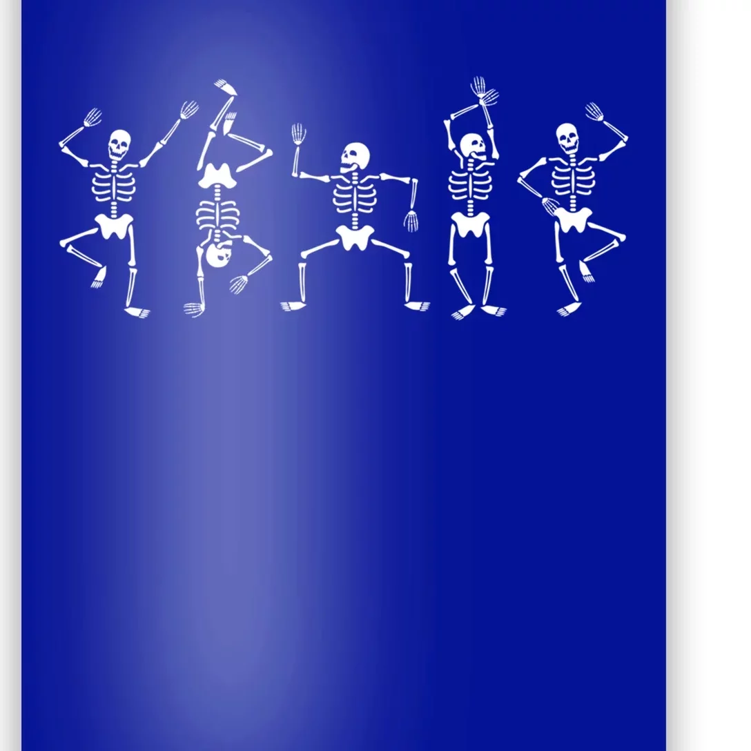 Dancing Skeletons Fun Halloween Pumpkin Spice Witch Graphic Gift Poster