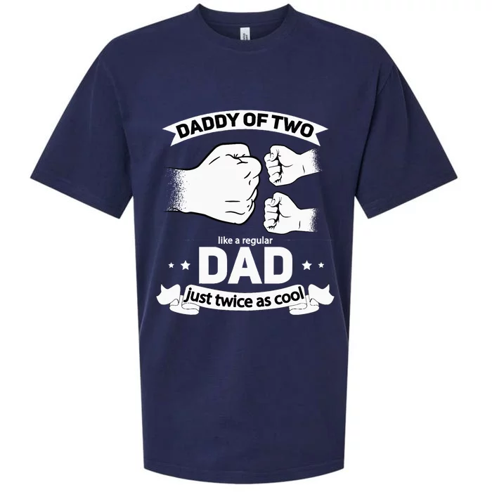 Dad Squared Fathers Day Dad Of Two Sueded Cloud Jersey T-Shirt