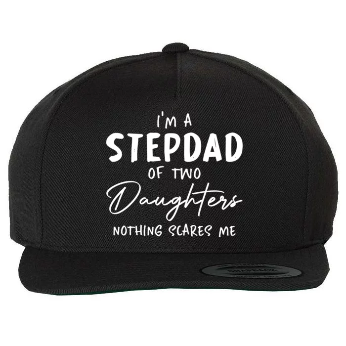 Daughters Stepfather Family Daddy Fathers Day Funny Stepdad Gift Wool Snapback Cap