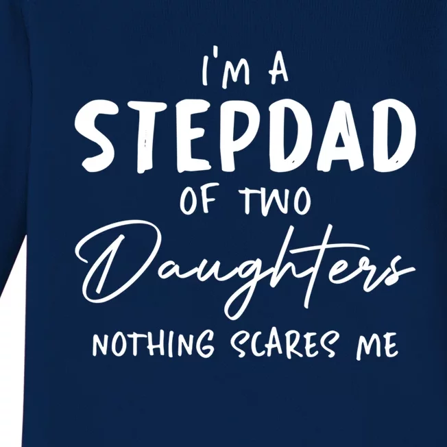 Daughters Stepfather Family Daddy Fathers Day Funny Stepdad Gift Baby Long Sleeve Bodysuit