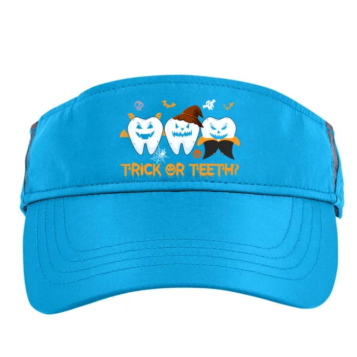 Dental Squad Funny Trick Or Teeth Dentist Halloween Costume Gift Adult Drive Performance Visor