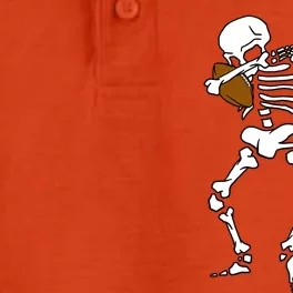 Dabbing Skeleton Football Funny Halloween Dab Costume Gift Great Gift Dry Zone Grid Performance Polo