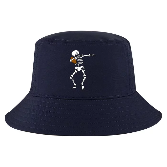 Dabbing Skeleton Football Funny Halloween Dab Costume Gift Great Gift Cool Comfort Performance Bucket Hat