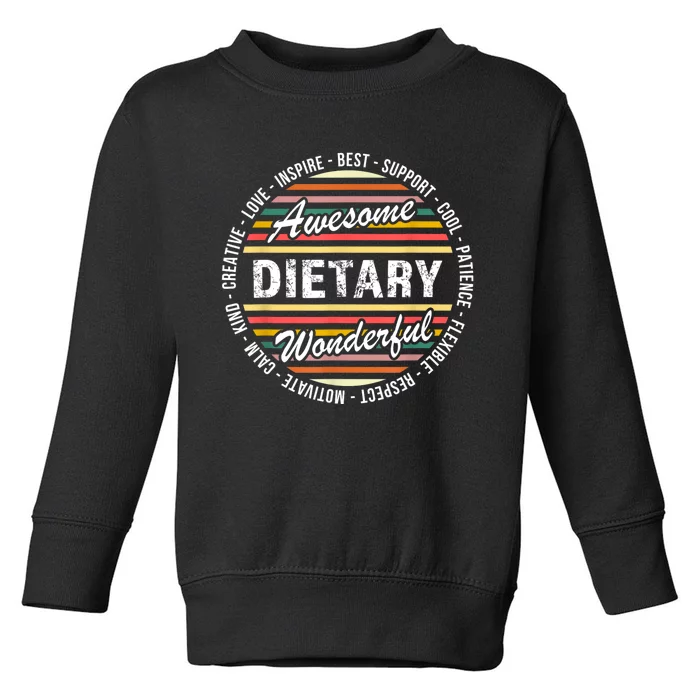 Dietary Shirts Food Service Week Dietary Appreciation Gifts Toddler Sweatshirt