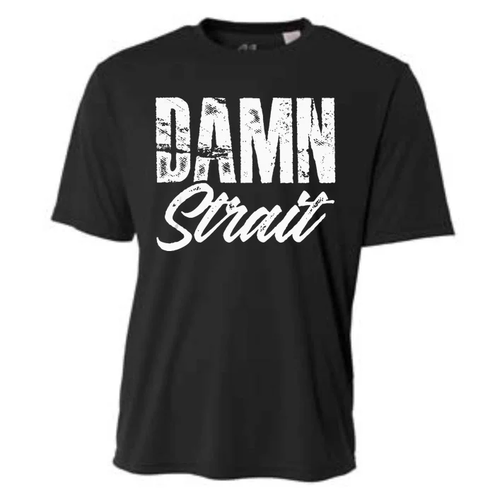 Damn S.T.R.A.I.T Folk Style Western Country Music Cooling Performance Crew T-Shirt