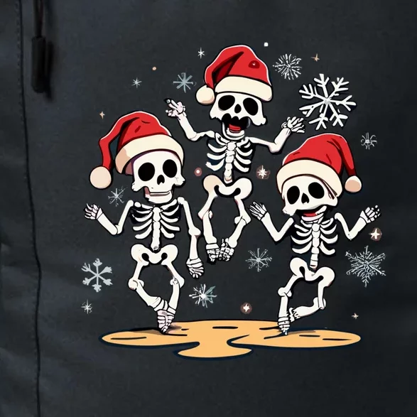 Dancing Skeleton Funny Christmas Halloween Cute Snow Xmas Gift Daily Commute Backpack