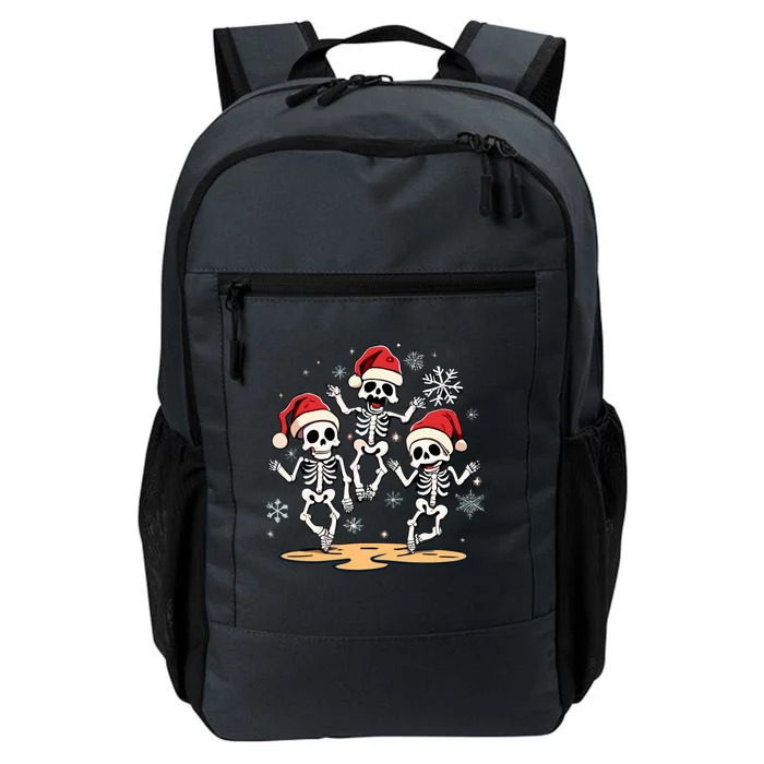 Dancing Skeleton Funny Christmas Halloween Cute Snow Xmas Gift Daily Commute Backpack