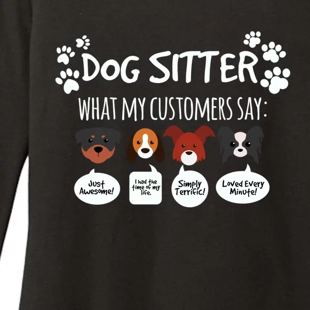 Dog Sitter Funny Dogs Faces Reaction Caring Grooming Stylist Gift Womens CVC Long Sleeve Shirt