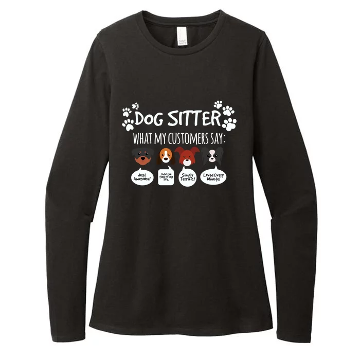 Dog Sitter Funny Dogs Faces Reaction Caring Grooming Stylist Gift Womens CVC Long Sleeve Shirt