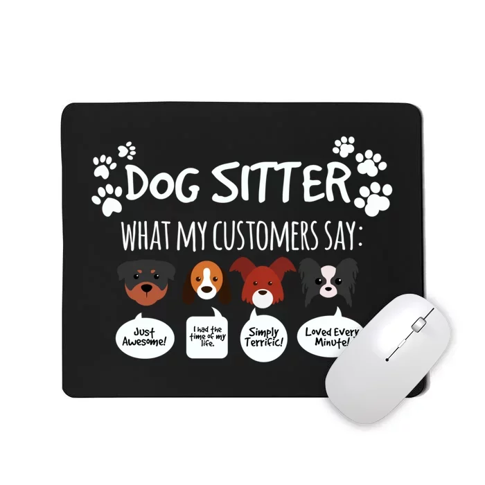 Dog Sitter Funny Dogs Faces Reaction Caring Grooming Stylist Gift Mousepad