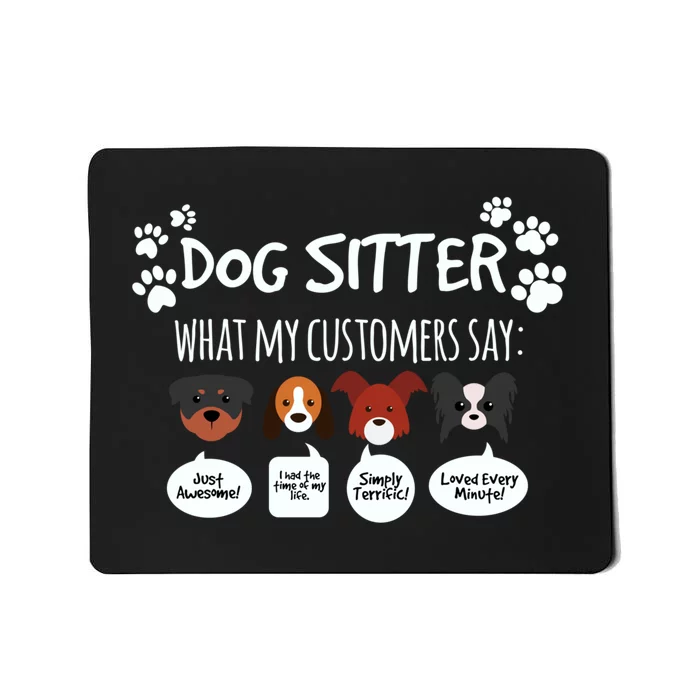 Dog Sitter Funny Dogs Faces Reaction Caring Grooming Stylist Gift Mousepad